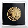 Mongolia 750 tugrik International Year of Child Dancing Children gold coin 1980