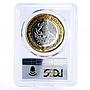 Mexico 100 pesos Numismatic Heritage Felipe III Cob PL69 PCGS bimetal coin 2012