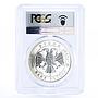 Russia 3 rubles Russian Ballet Dancers Dancing Duet MS68 PCGS silver coin 1993