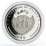 Palau 1 dollar Marine Life Protection Orange Triggerfish colored CuNi coin 2009