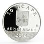 Abkhazia 10 apsars Famous Abkhazian Yury Voronov silver coin 2014
