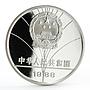 China 5 yuan XV Winter Olympic Games series Downhill Skiing silver coin 1988