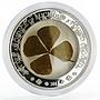 Palau 5 dollars Ounce of Luck series Four Leaf Clover proof silver coin 2011