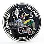 Solomon Islands 5 dollars Sydney Olympic Games Cycling colored silver coin 2000