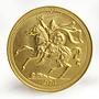 Islas of man 1 pound Mounted Soldier Queen Elizabeth II gold coin 1974