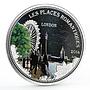 Benin 1000 francs Romantic Places London colored silver coin 2014