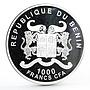 Benin 1000 francs Romantic Places London colored silver coin 2014