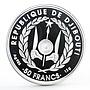 Djibouti 50 francs Tour de France Cycling White Jersey colored silver coin 2018