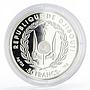 Djibouti 50 francs Tour de France Cycling Green Jersey colored silver coin 2018