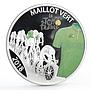 Djibouti 50 francs Tour de France Cycling Green Jersey colored silver coin 2018