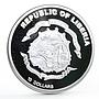 Liberia 10 dollars Seafaring The Flying Ship Cloud Clipper silver coin 2003