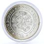 Sri Lanka 5 rupees 2500th Anniversary of Buddhism Moonstone silver coin 1957