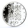 Czech Republic 200 korun Amateur Athletic Union Runners proof silver coin 1997