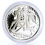 Czech Republic 200 korun Amateur Athletic Union Runners proof silver coin 1997