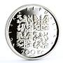 Czech Republic 200 korun Freedom Fighter Poet Josef Safarik silver coin 1995