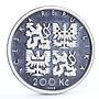 Czech Republic 200 korun Freedom Fighter Poet Josef Safarik silver coin 1995