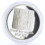 Czech Republic 200 korun Composer Frantisek Kmoch Music Art silver coin 1998