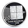 Czech Republic 200 korun WWII Landing in Normandia Aviation silver coin 1994