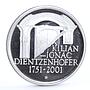Czech Republic 200 korun Kilian Ignac Dientzenhofer proof silver coin 2001