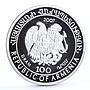 Armenia 100 dram Red Book of Armenia Fauna Viper Snake proof silver coin 2007