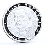 Czech Republic 200 korun National Olympic Ski Union Skier proof silver coin 2003