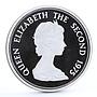 Mauritius 50 rupees Endangered Wildlife Fauna Kestrel Bird silver coin 1975