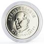 Taiwan 100 dollars Revolutionary Sun Yat Sen Deer Landscape silver coin 1965
