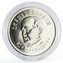 Taiwan 100 dollars Revolutionary Sun Yat Sen Deer Landscape silver coin 1965