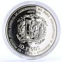 Dominican Republic 10 pesos International Banker's Conference silver coin 1975
