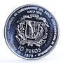 Dominican Republic 10 pesos International Banker's Conference silver coin 1975