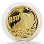 South Africa 50 rand Hippopotamus Wildlife Nature gold coin ½ oz 2005
