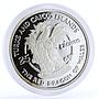 Turks and Caicos 25 crowns Queen's Beast The Wales Red Dragon silver coin 1978