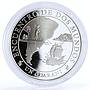 Paraguay 1 guarani Discovery of America Ship Clipper Indian Map silver coin 2002