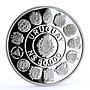 Uruguay 50000 pesos Ibero-American series Coat of Arms proof silver coin 1991