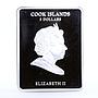 Cook Islands 5 dollars Russian Icons St. Sergius of Radonezh silver coin 2010