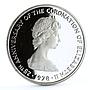 Turks and Caicos 25 crowns The Griffin of Edward III proof silver coin 1978