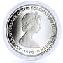 Turks and Caicos 25 crowns The Griffin of Edward III proof silver coin 1978