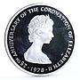 Turks and Caicos 25 crowns Queen's Beast The Lion of England silver coin 1978