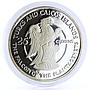 Turks and Caicos 25 crowns Queen's Beast Plantagenets Falcon silver coin 1978