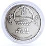 Mongolia 500 togrog Endangered Wildlife Steppe Manul Cat Fauna silver coin 2014