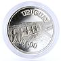 Uruguay 500 pesos Hydroelectric Dam silver coin 1983