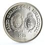 Uruguay 100 pesos Salto Grande Dam silver coin 1981