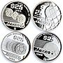 Mexico set of 12 coins Football World Cup 1986 silver coins 1985 - 1986