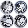 Mexico set of 12 coins Football World Cup 1986 silver coins 1985 - 1986