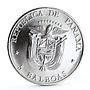 Panama 5 balboas Peasant Settlements series Hand Holding Crops silver coin 1972