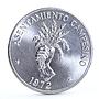 Panama 5 balboas Peasant Settlements series Hand Holding Crops silver coin 1972