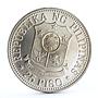 Philippines 25 piso Woman Holding Grain silver coin 1976