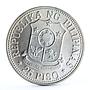 Philippines 25 piso Woman Holding Grain silver coin 1976