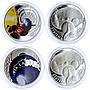 Poland set of 14 tokens Systema Solare Solar System Galaxy silver tokens 2009