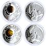 Poland set of 14 tokens Systema Solare Solar System Galaxy silver tokens 2009